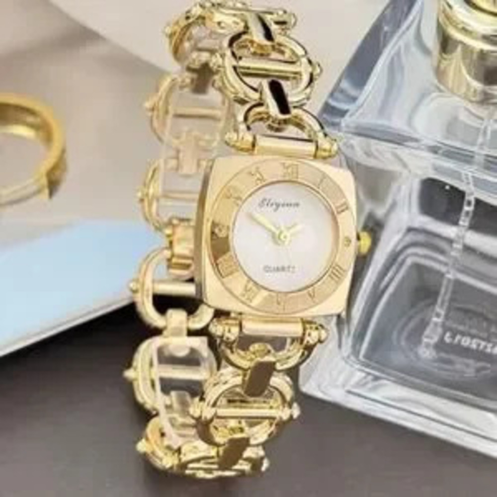 New! Feminine Stainless Steel Gold Women's Watch by